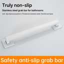 Joyrain ADA Square Grab Bar 16/24/32 Inch - 500lb Capacity Safety Rail for Elderly, Non-Slip Bathroom Handle (White, 24 inch)