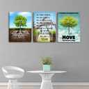 3 Pieces Motivational Wall Art Inspirational Tree Canvas Success Poster Artwork Entrepreneur Quote Painting Office Wall Decor Art for Office Bedroom Living Room Workplace Decoration(48"Wx24"H)