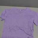 Oakgarden Girls' Shirts Oversized Short Sleeve Summer T-Shirts V Neck Drop Shoulder Top Kids Casual Basic Cute Tee(Light Purple,7-8 Years)