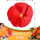 Glenmal 6 Pcs Hawaiian Paper Hibiscus Flowers 15.8 in Hawaii Summer Party Flower Decoration Large Hanging Flowers for Tropical Birthday Party Favors Supplies Tabletop Decor(6 Pcs,Hibiscus)