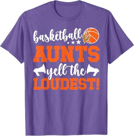 Basketball Aunt Funny Aunt Of A Basketball Player Aunt T-Shirt,3xl