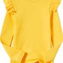 Girls Long Sleeve T-Shirt Cotton Rib Knit T Shirt Toddler Stretch Basic Warm Round Neck Tops 120