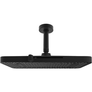 Hibbent All Metal 4 Inch Ceiling Mounted Shower Arm, Shower Head Extension with Flange, Fits for 13'' High Pressure 5 Spray Modes Rain Shower Head with Adjustable Swivel Ball Joint