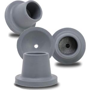 Replacement Feet for Shower Chair Bath Seat, Shower stools and Transfer Bench, Non-Skid Shower Bench and Tub Transfer Benches Rubber Suction Cup Feet, Metal Insert Reinforced (1-1/8" I.D, Grey)