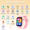 4G Kids Smart Watch for Boys Girls with GPS Tracker, Kid Smartwatch Phone Call SOS Video Call for Kids Birthday Gift Ages 4-12