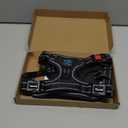 PHOEPET No Pull Dog Harness Medium Reflective Front Clip Vest with Handle,Adjustable 2 Metal Rings 3 Buckles,[Easy to Put on & Take Off](M, Black)