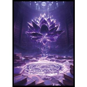 MTG Card Sleeves - Library Lotus - Ultra Clear Front & Matte Finish Back, 100 Count Standard Size Matte Art Sleeve for Magic the Gathering