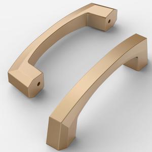 Amerdeco 10 Pack Champagne Bronze Cabinet Pulls 3 Inch(76MM) Hole Centers Kitchen Cabinet Handles Hardware Kitchen Handles for Cabinets Cupboard Handles Drawer Pulls ZH0032