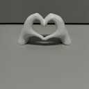 Small Heart Hands Sculpture Decor for Living Room Bedroom Bookshelf Coffe Table and Office Display, Love Finger Statue Modern Aesthetic Home Decor, Unique Gift for Wedding Christmas Birthday (White)