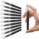 NIRMIRO Mini Gel Pens, 10 Pcs 0.5mm Black Ink Pocket Pen, 4.16 Inch Short Small Pen Bulk, Smooth Writing, Quick Dry, Cute Pens for Pocket Journaling Notebook Notepad, Office School Supplies