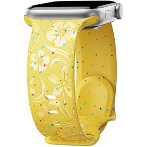 Engraved Band for Apple Watch Band 38mm 40mm 41mm 42mm 44mm 45mm 46mm 49mm Women, Recycled Plastic Band for iWatch Series SE Ultra 10 9 8 7 6 5 4 3 L42