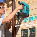 Ecarke Cordless Brad Nailer 2-in-1 Compatible with Makita 18V Battery, 18 Gauge Nail Gun 5/8 to 1-1/4 Inch with 2000 Nials for Wood Carpentry, Powered Electric, 2 Mode, Tool Only