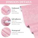 Dimoon 17.7''x393.7''Pink Peel and Stick Wallpaper Gothic Floral Wall Paper Contact Paper Closeout Renter Friendly Modern Self Adhesive(393.7''x17.7'', Pink Floral Textured)