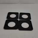 7.75" Square Drip Pan Heavy Duty Gas Burner 4 Pack SGP-400 Square Gas Range Drip Pans Black Porcelain Drip Pans Replacement for WP786333, AP6011553, PS11744751, Black