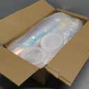 30 Pack Iridescent Plastic Cups with Lids and Straws, 24 oz Disposable Plastic Tumblers Iced Coffee Cups Travel Mug Cup for Juices Birthday Bachelorette Party Wedding (Iridescent,24 oz)