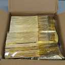 200-Piece Gold Plastic Cutlery Set - Disposable Gold Flatware - 100 Forks, 50 Spoons, 50 Heavy Duty Knives for Party Bulk