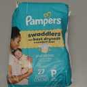 Pampers Baby Diapers - Swaddlers - Size P1, 27 Count, Ultra Absorbent Disposable Preemie Diaper