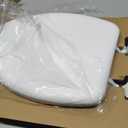 Mayfair Padded Toilet Seat, Cushioned Soft Vinyl over Wood Core Seat, Secure Hinges, Easy Clean, Elongated, White