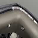 Pamo Babe Portable Playard,Sturdy Play Yard with Padded Mat and Toy bar with Soft Toys (Grey)