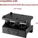 0.87" Red Dot Sight Riser Mount - Picatinny to RMSc/RMS/Doctor/RMR/SRO/407C/507C/508T/407K/507K/Vortex Venom/Viper/Fastfire Adapter