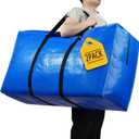 155 Gallon Extra Large Storage Bags, Zippered Outdoor Cushion Furniture Storage Bag with Handles,Jumbo Large Moving Bags Heavy Duty, Christmas Tree Bag, 60x30x20 inch - 2PACK