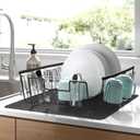 YUHFERA Stove Top Cover for Electric Stove - Silicone Stove Mat for Glass Top, Glass Cooktop Protector, XL Dish Drying Mats For Kitchen,Oven Covers for Electric Stove (Black,30 x 21)