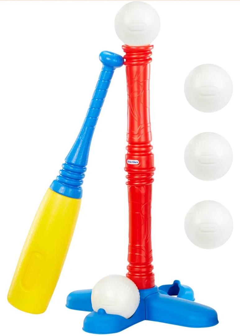 Little Tikes T-Ball Set, Red, 5 Balls, for Toddlers Ages 18+ Months