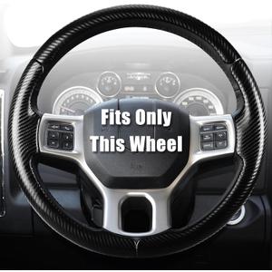 Aimato Customized Steering Wheel Cover for Dodge RAM 1500 2012-2018,RAM 1500 Classic 2019-2023,RAM 2500/3500/4500/5500 2012-2018 Thin,Anti-Slip,Scratch-Resistant Exclusive Car Accessory for RAM