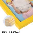 Wyooxoo 16x20 Picture Frame Yellow Made of Solid Wood Photo Frames Display Pictures 12x16 with Mat or 16x20 Without Mat Colorful Frame For Horizontal Vertical Wall Mounting