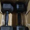 Set of 2, CAP 50 lbs Coated Dumbbell Set | Multiple Styles (Black handles), 