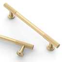 Asidrama 30 Pack 5 Inch(128mm) Brushed Gold Cabinet pulls Kitchen Cabinet Handles, Cabinet Pulls Kitchen Cabinet Hardware for Cupboard Drawer Pulls