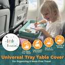 Little Traveler Waterproof Airplane Tray Table Cover Universal Fit & Easy Setup Airplane Tray Cover Kids - Use in Buses, Trains, High Chairs I Plane Travel Essentials for Kids 1-5 Years