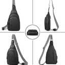 CLUCI Crossbody Bags for Women Men,Leather Sling Bag Cross Body Backpack for Woman Gifts for Women Birthday Unique