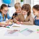 15PCS Mesh Zipper Pouch Bags File Storage Bags, A4 11x9 Inches Reusable Clear Zipper Pouches for Travel and Classroom Board Game Organization