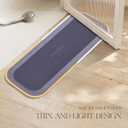 Bath Mat Rug Non Slip Quick Dry Absorbent Bathroom Rugs Thin Design Fits Under Door Ideal for Bathtub Sink Shower Room Floor Mats Comfortable Durable Rubber Backing (Blue Oval-47"17")