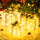 Set of 3 Valentines Decorations Lighted Gift Boxes - 65 LED Pre-Lit, Plug-in Light Up Presents Box - Decor for Christma Tree, Indoor Outdoor Home,Yard, Lawn - Ideal for Valentines, Holiday, Party, Anniversary