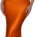 OYOANGLE Women's Backless Ruched Elegant Maxi Dress Spaghetti Strap Sleeveless Bodycon Evening Party Dresses (Red), XS