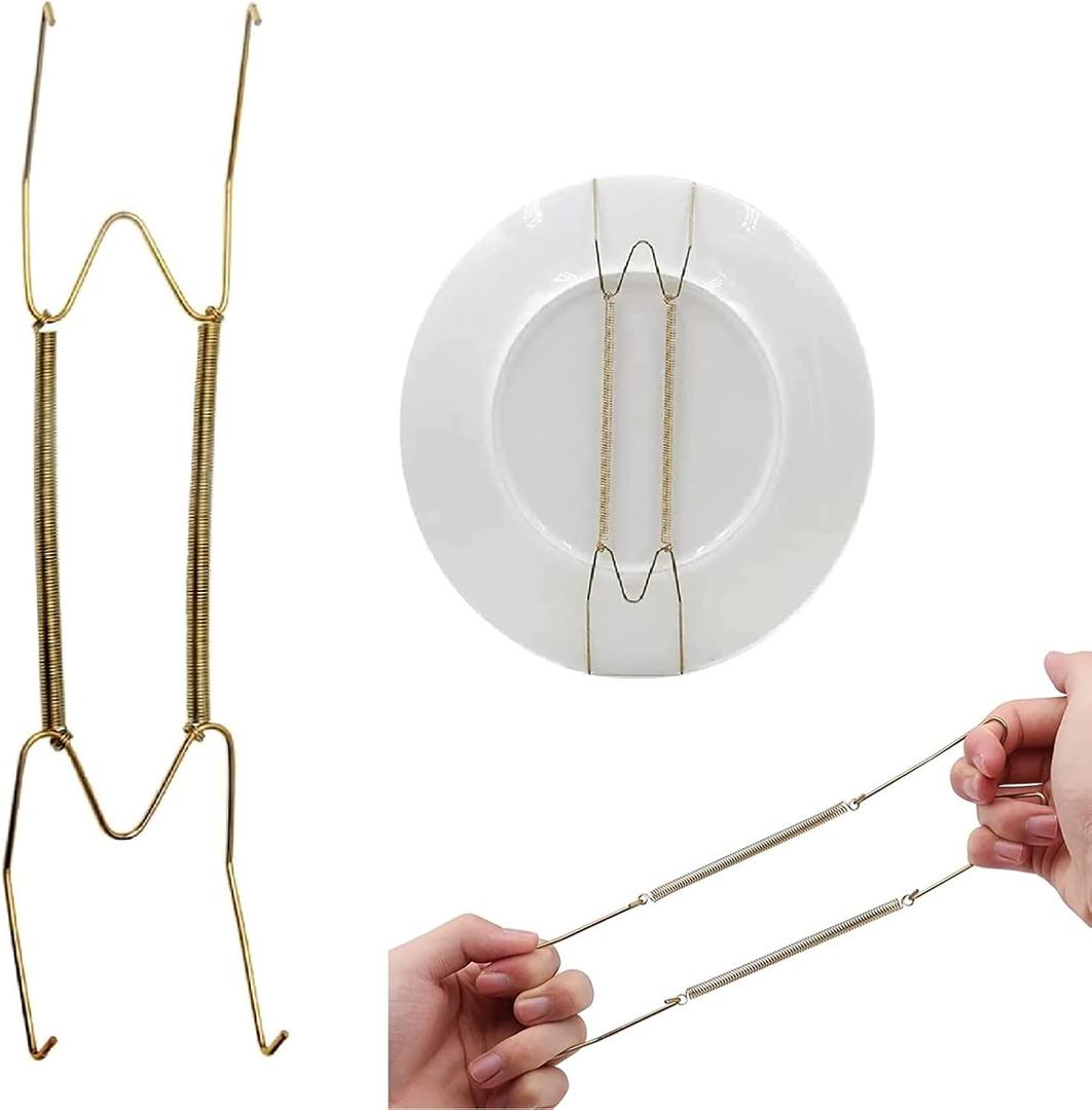 6 Inch Plate Hangers for Walls Plate Dish Hangers Stainless Steel Decorative Invisible Plate Hangers Holder, Wall Hooks Home Decor