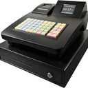 Electronic Cash Register for Small Business, POS System with Receipt Printer for Retail and Restaurant, Simple Cashier Register with Manual Override, Cajas Registradoras para Negocios