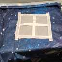 Frienda Galaxy Loft Bed Tent Curtain Set 75 x 36 x 41.5 Inches Space Bunk Bed Tent with String Light Galaxy Blackout Curtains Decoration for Home Bedroom Dorm Privacy Protection Decoration