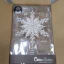 Christmas Traditions 8 inch Iridescent Glittered Multi-Layers Star Snowflake Tree Topper Star Home Decor/ Table/ Shelf Ornaments (Iridescent)