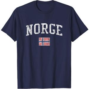 Norway Vintage Sports Design Norge Norwegian T-Shirt 2XL