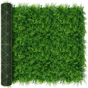 Greenery Faux Grass Wall Backdrop: 80"x120" (67 SQFT) UV-Anti Artificial Green Boxwood Panel for Patio Balcony Privacy & Ivy Fence Covering Privacy, Garden, Backyard Wall Backdrop Decor