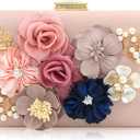 Evening Bag for Women, Flower Wedding Evening Clutch Purse Bride Floral Clutch Bag