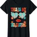 This Is My 70s Costume 1970s Disco Party 70s Outfit Women T-Shirt, (Medium)