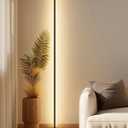 TACAHE Minimalist Corner Floor Lamp - 2700K-6500K Dimmable LED Night Light - Modern Standing Mood Lamp with Remote Control for Living Room, Bedroom - 57" 12W - Black - 1Pack