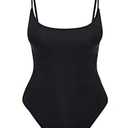 Narecte Sexy One Piece Bathing Suit for Women Tummy Control High Cut One Piece Swimsuit Womens (M, Black)