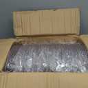 Hoolerry 50 Pack Clear Charger Plates Bulk 13 Inch Plastic Round Beaded Dinner Chargers Acrylic Frosted Grain Decorative Service Plates for Wedding Party Event, Home and Kitchen Tabletop (Rose Gold)