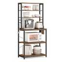 VASAGLE Coffee Bar, 23.6 Inches 6-Tier Baker's Rack with 6 Hooks
Modern Basic Microwave Stand, 23.6 x 15.7 x 65.7 Inches, Rustic Brown and Ink Black, BARNET Collection UKKS024B01