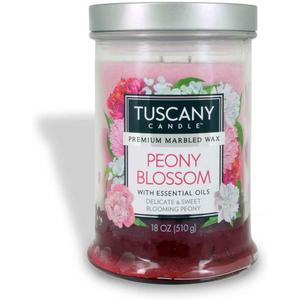 Tuscany Candle Peony Blossom: Peony & Rose Scented Candle, 18 oz
